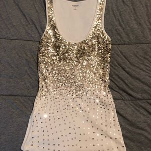 Express Sparkly Sexy Basic Tank Top